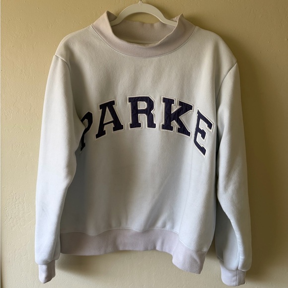 Parke Blue Mockneck Pullover size s/m RARE
